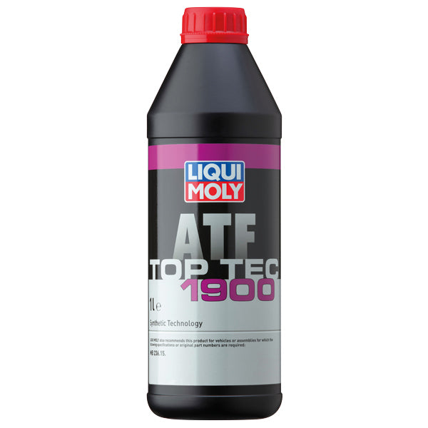 Liqui Moly Top Tec ATF 1900 automatgearolie i flaske på hvid baggrund
