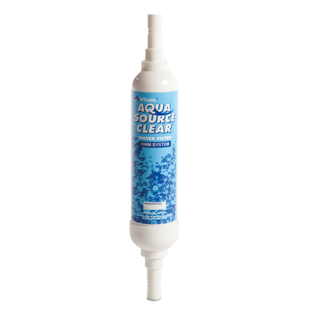 Whale Aquasource ferskvandsfilter system 15 mm, set forfra med blå detaljer