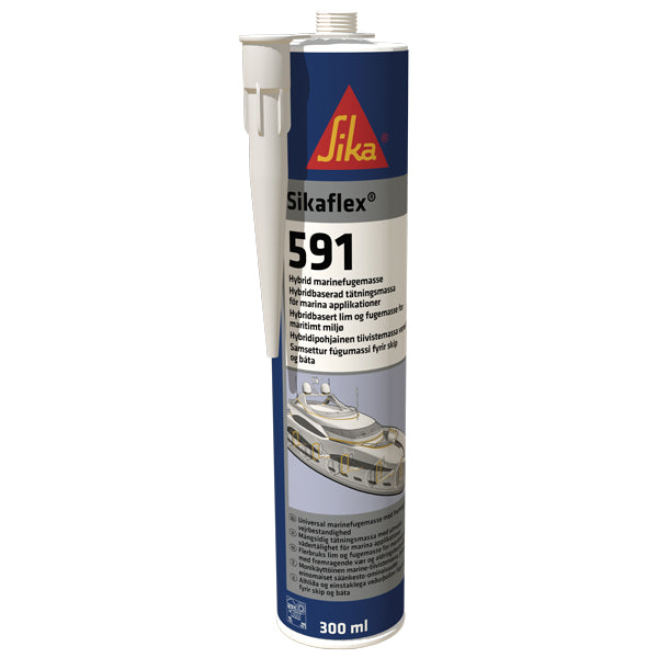 Sika Flex 591 sort 300 ml patron, ideel til tætning på bådprojekter.