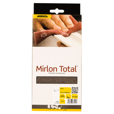 Mirka slibesvamp i grå farve, set fra siden med mål 115x230 mm.
