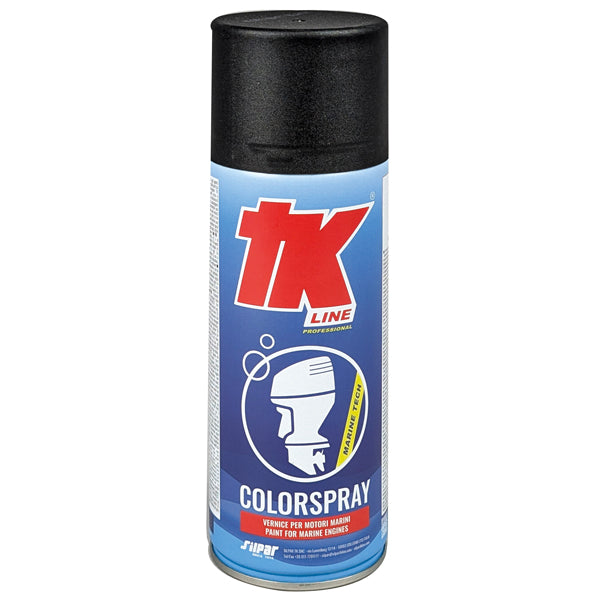 TK Line spraymaling præsenteret med sprøjtehoved og lakoverflade