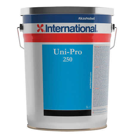 International Uni-Pro 250 bundmaling i blå farve, 5 liter, til professionelt brug.