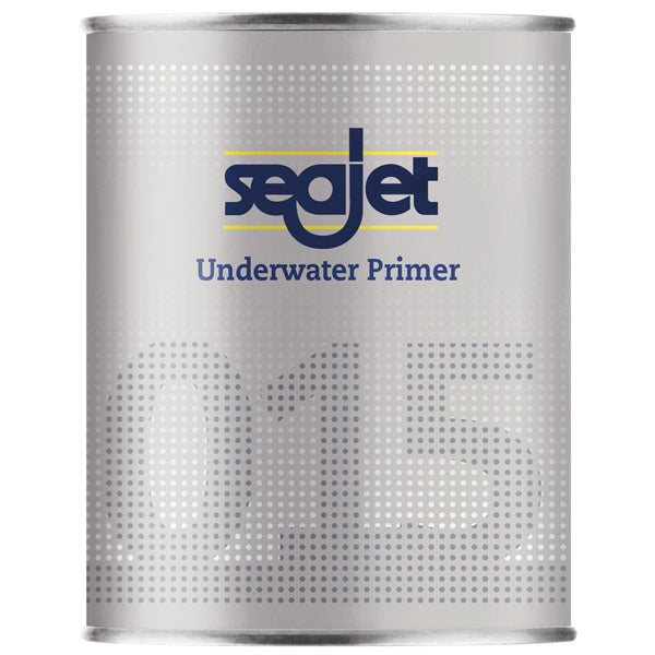 SeaJet 015 Underwater Primer i sølvfarvet beholder på hvid baggrund