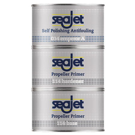 SeaJet Triple-pack propellerbeskyttelse i mørkegrå farve, 0,5L flaske.