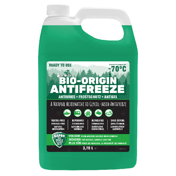 Star Brite frostvæske BIO-ORIGIN -70° i 3780 ml beholder, klar og grøn væske