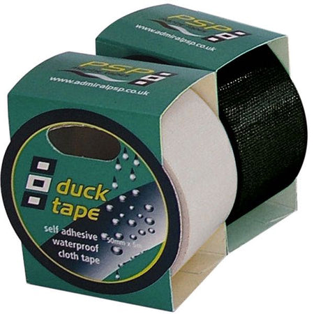 PSP gaffa tape i rød farve, vist i rulle med 50mm bredde og 5m længde.