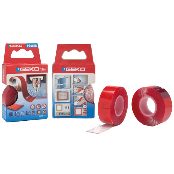 Geko, Power dobbeltsidet tape 19mm x 1,5m