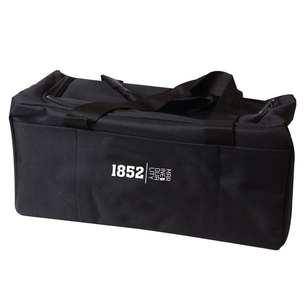 Sort SeaTec canvas taske til 1852 polermaskine, set forfra