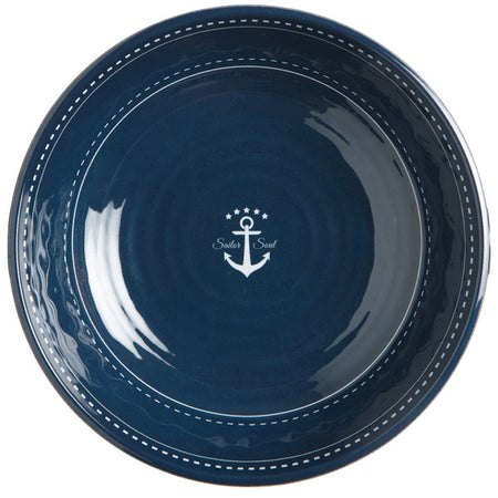 Marine Business Sailor Soul dybtallerken Ø22cm set fra siden med maritimt design