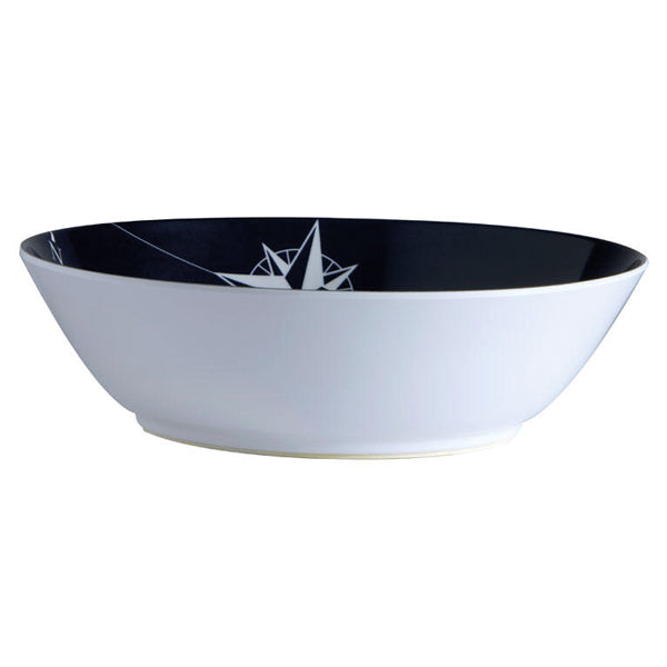 Set oppefra: Ø19 cm suppe tallerken fra Marine Business, elegant borddækning.