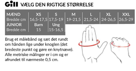 1852 sejlerhandsker i grå på hånd med fokus på silikonegrebet