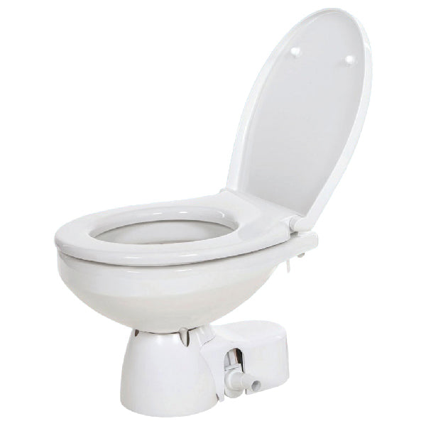 Jabsco toilet set fra siden, monteret i båden