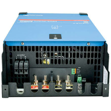 Victron Phoenix Inverter i detaljeret visning af sidepanel og dimensioner