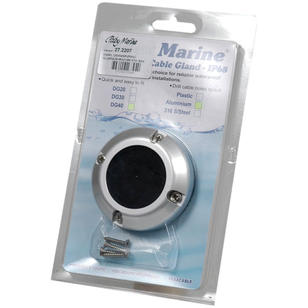 Frontvisning af SeaTec kabelgennemføring med stik til max 14mm