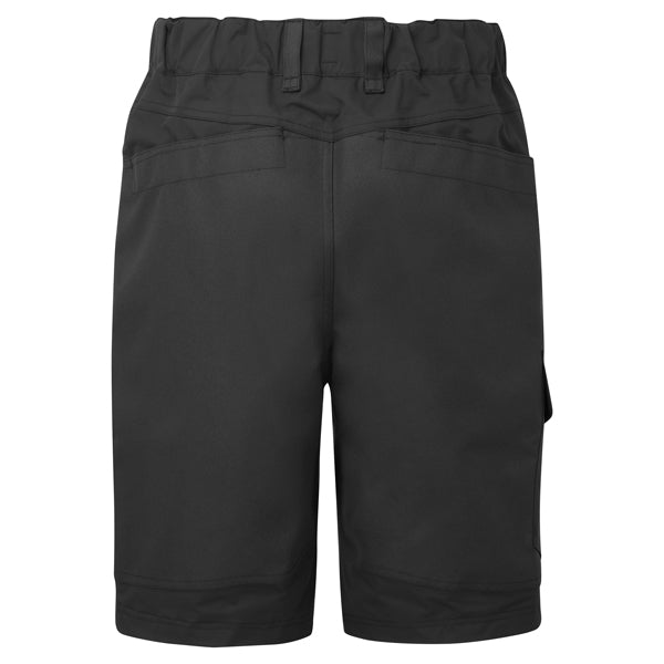Gill OS33SH Coastal Shorts i sort, vist fra siden med fokus på lomme