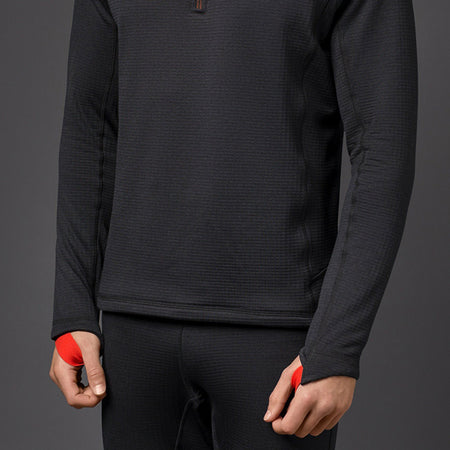 Detaljevisning af halslynlås på Gill 1081 fleece.