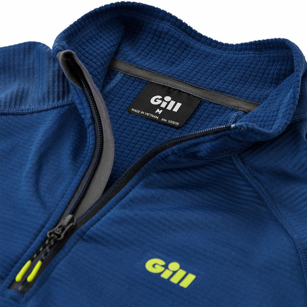 Gill 1081 fleece set bagfra, detaljer af lynlås og stof