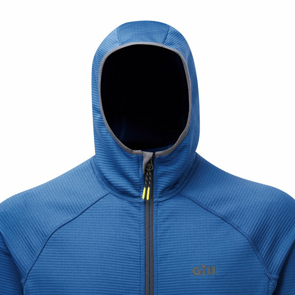Gill sweatshirt i Atlantic blå, set bagfra med hætte