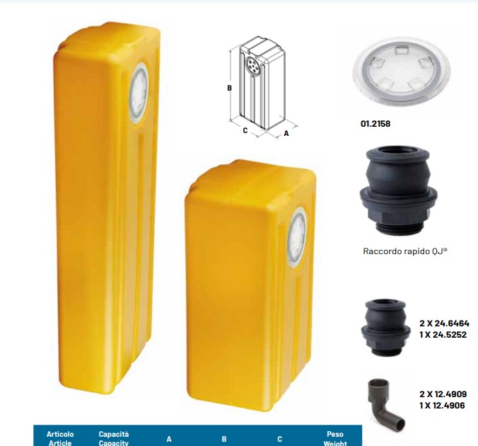 SeaTec, réservoir à eaux noires en polyéthylène 103 l.