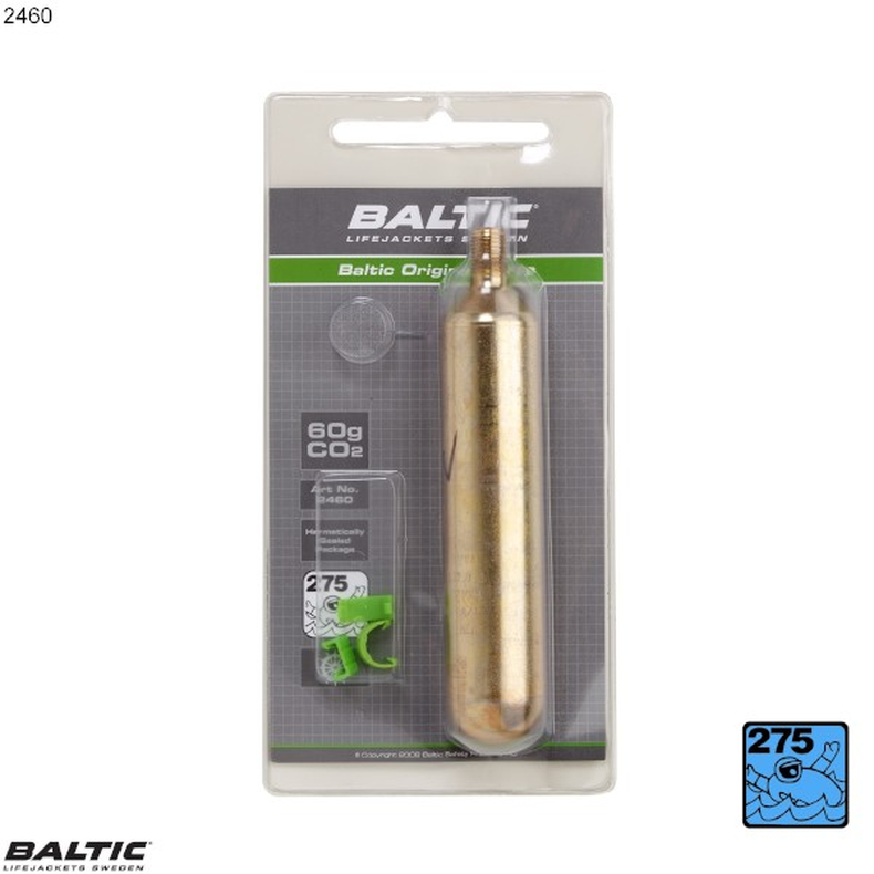 BALTIC, bouteille de CO2 60 g avec clips - 2460 Str. 60 g